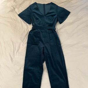 Blue corduroy jumpsuit